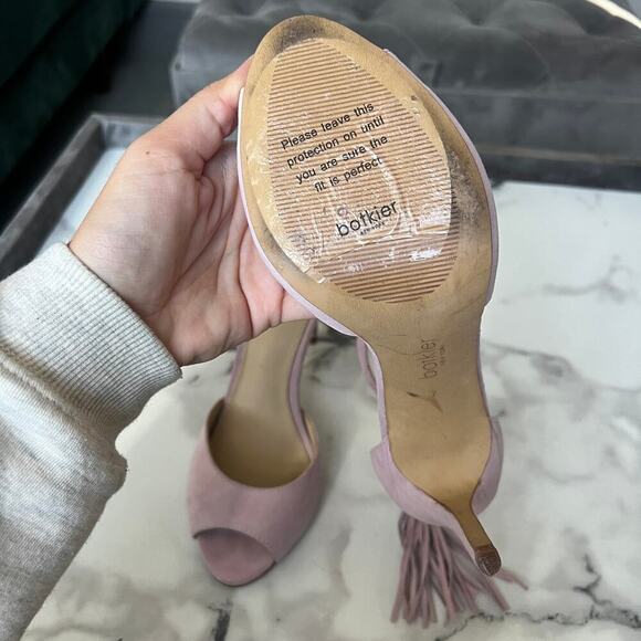 Botkier Anna Pastel Pink Ankle Strap High Heel Sandals Size 7 - Picture 8 of 9